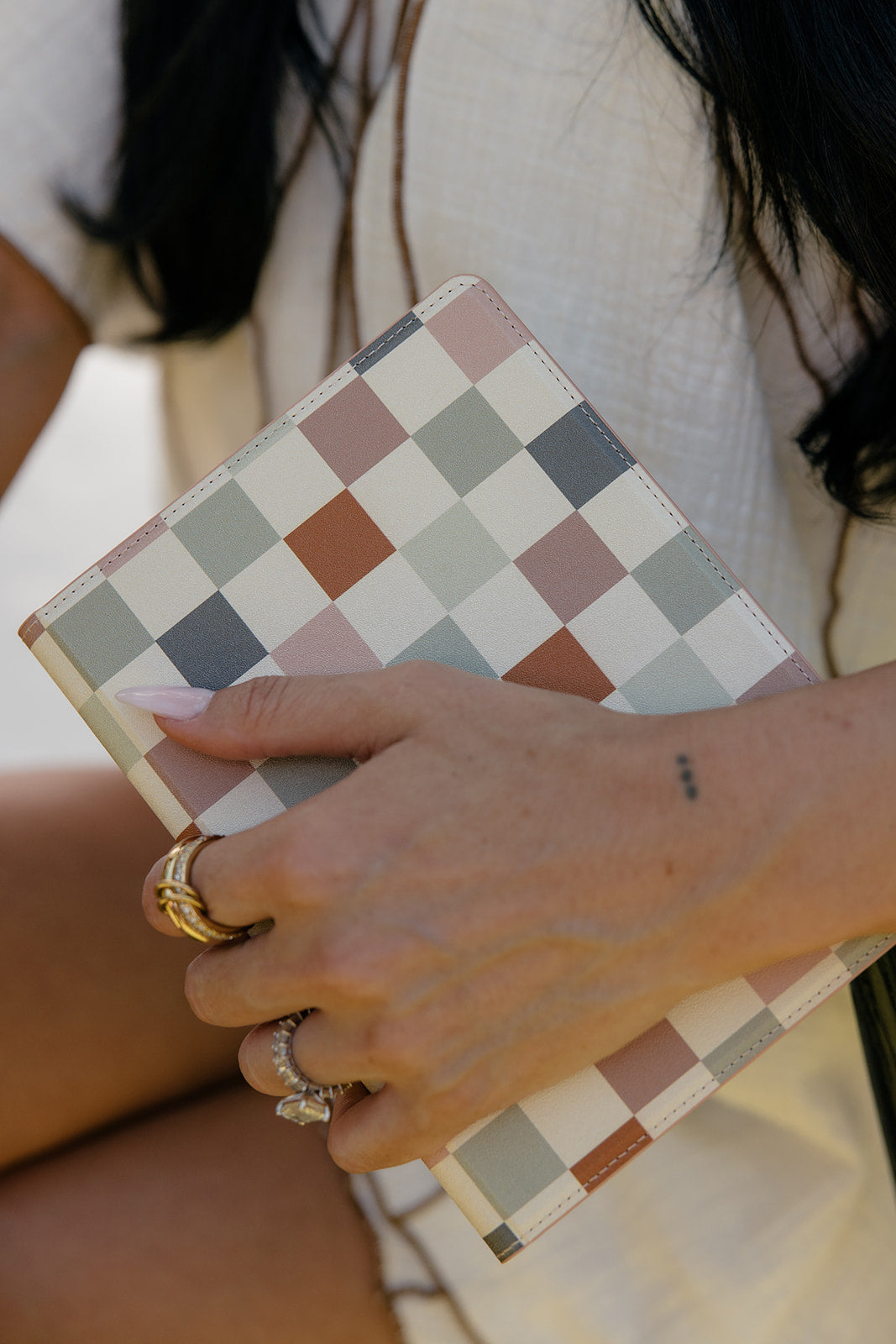 Coastal Check Kindle Case