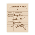 Library Card- Buy me Books...